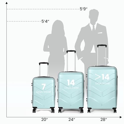 Hardside Carry-On Luggage 22x14x9 with Spinner Wheels G556