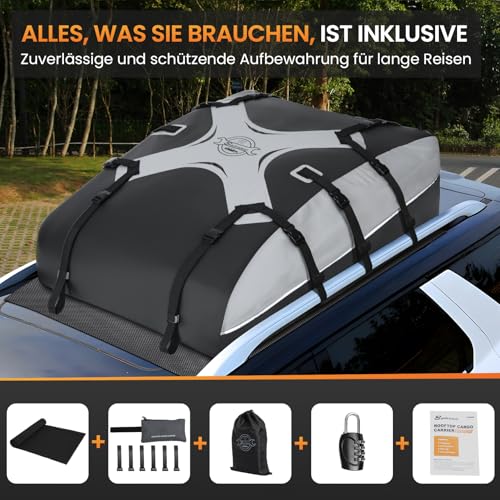 Car Roof Bag Cargo Carrier 20 Cubic, Waterproof with Strap and Anti-Slip Mat O493