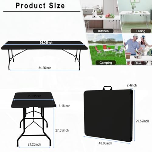 Heavy Duty Portable Folding Table for Dining, Parties, and Camping Z981199