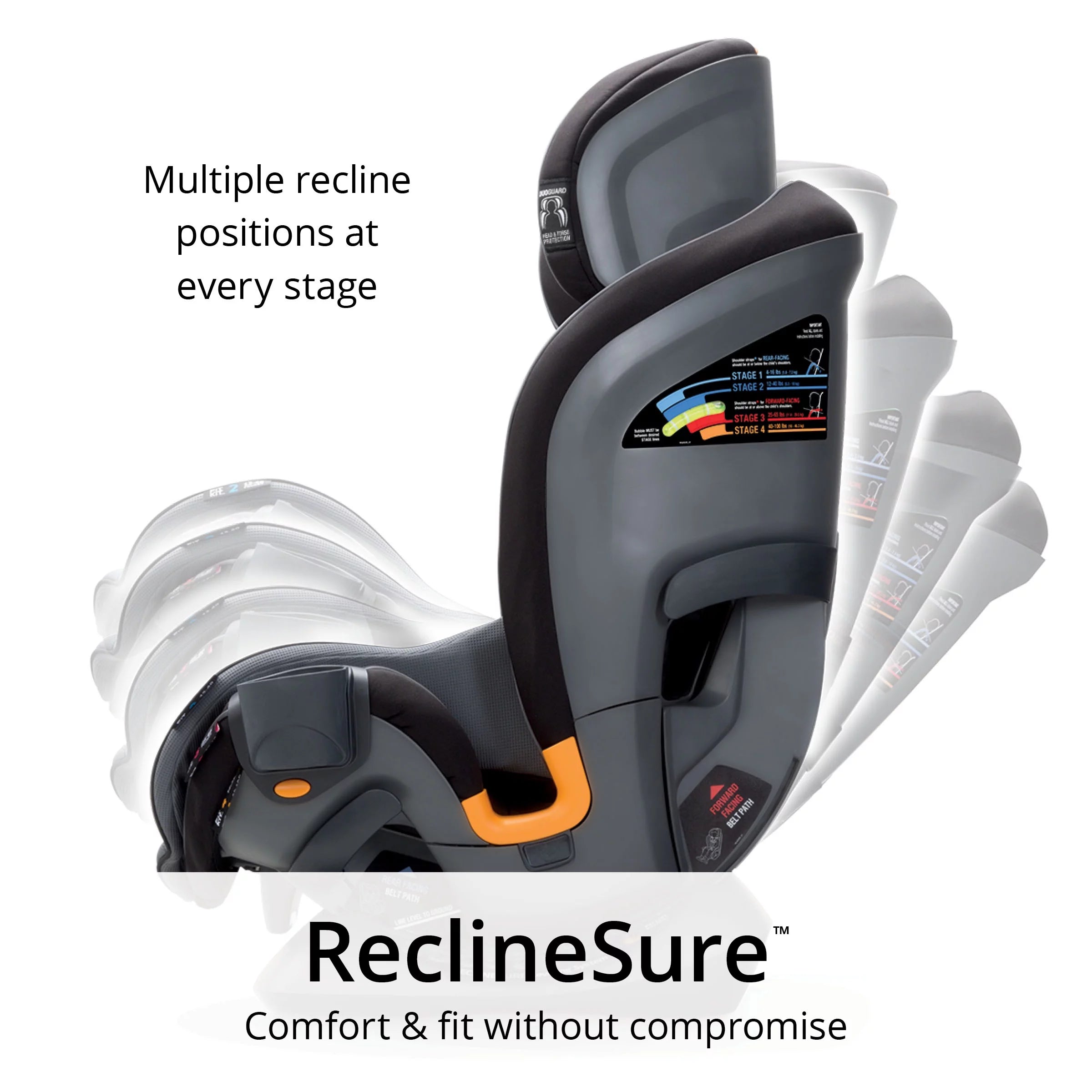 4-in-1 Convertible Car Seat, Navy/Purple Y1822