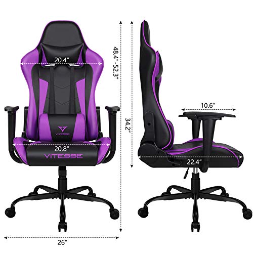 Gaming Chair High Back Ergonomic Racing Desk with Lumbar Support and Headrest C983