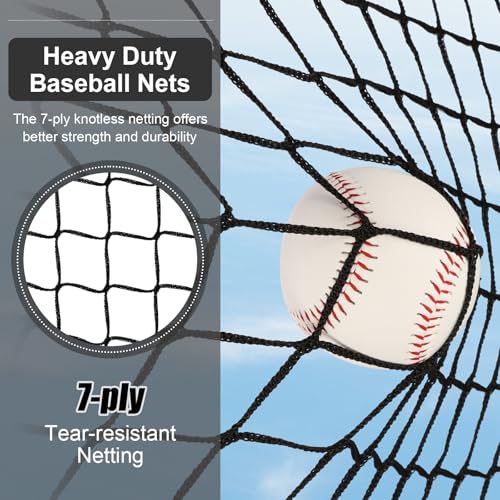 Baseball Softball Practice Net with Batting Tee and Strike Zone Target O4170