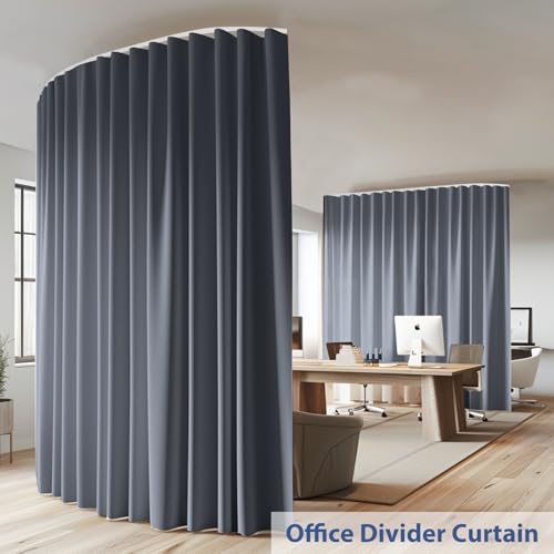 Room Divider Curtain Track Set, Blackout Panel, 8.3ft Wide A844312