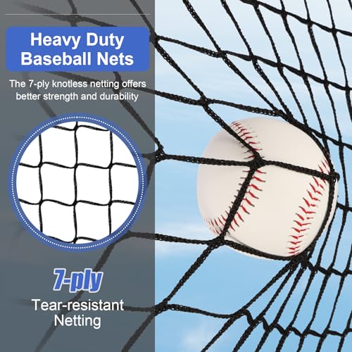 Baseball Softball Practice Net with Batting Tee and Strike Zone Target O4170