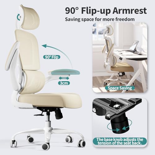 Ergonomic Mesh Office Chair with Wheels, High Back, 330 LBS Capacity A84765