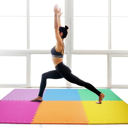 Puzzle Exercise Mat with EVA Foam Interlocking Tiles for MMA, Gymnastics and Home Gym H787