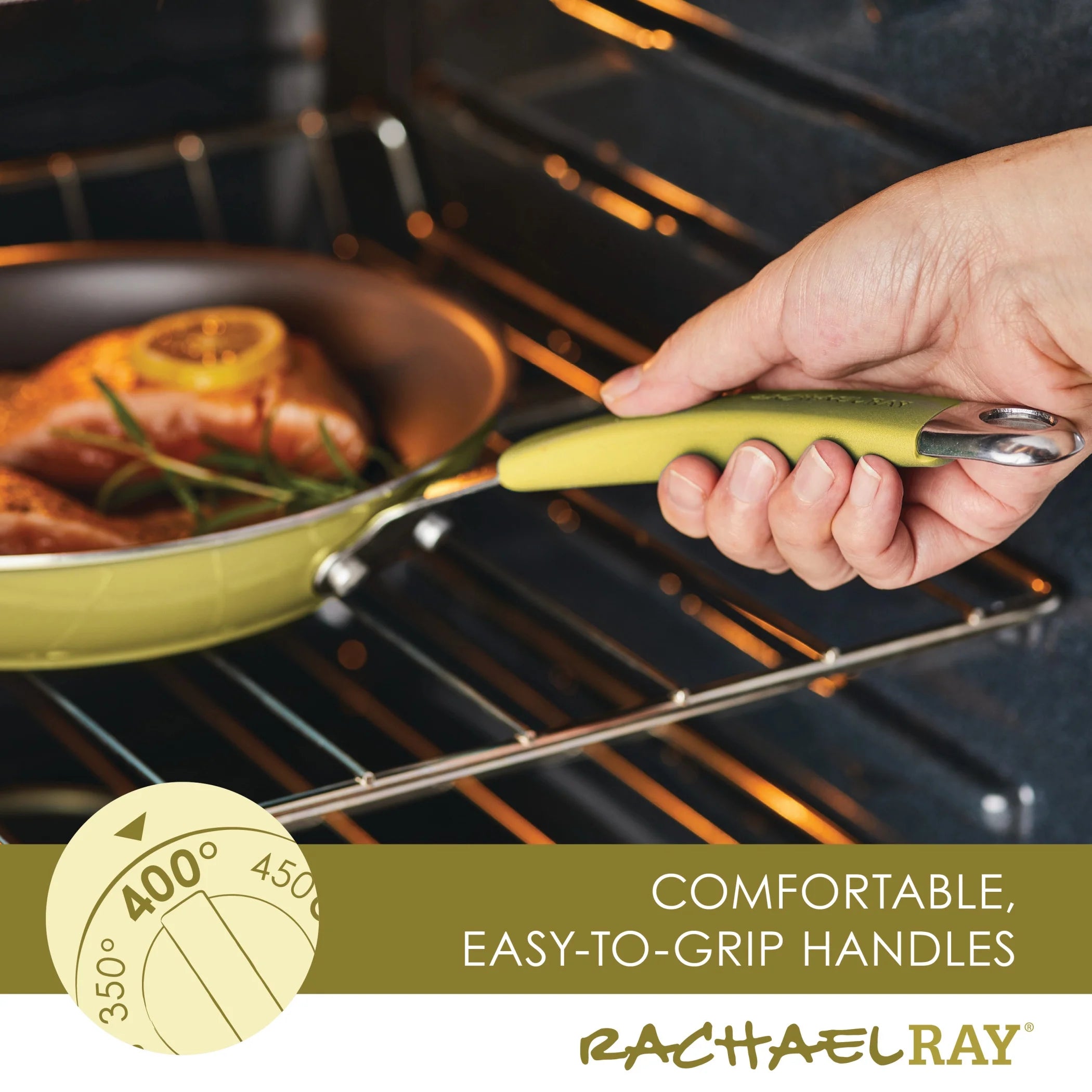 12 Piece Hard Porcelain Enamel Nonstick Pots and Pans, Lemongrass Green C889