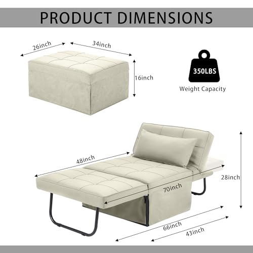 Folding Sofa Bed with Adjustable Backrest, Dark Grey Q8430