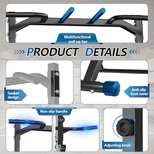 Pull Up Bar Dip Station for Home Gym Strength Training C855