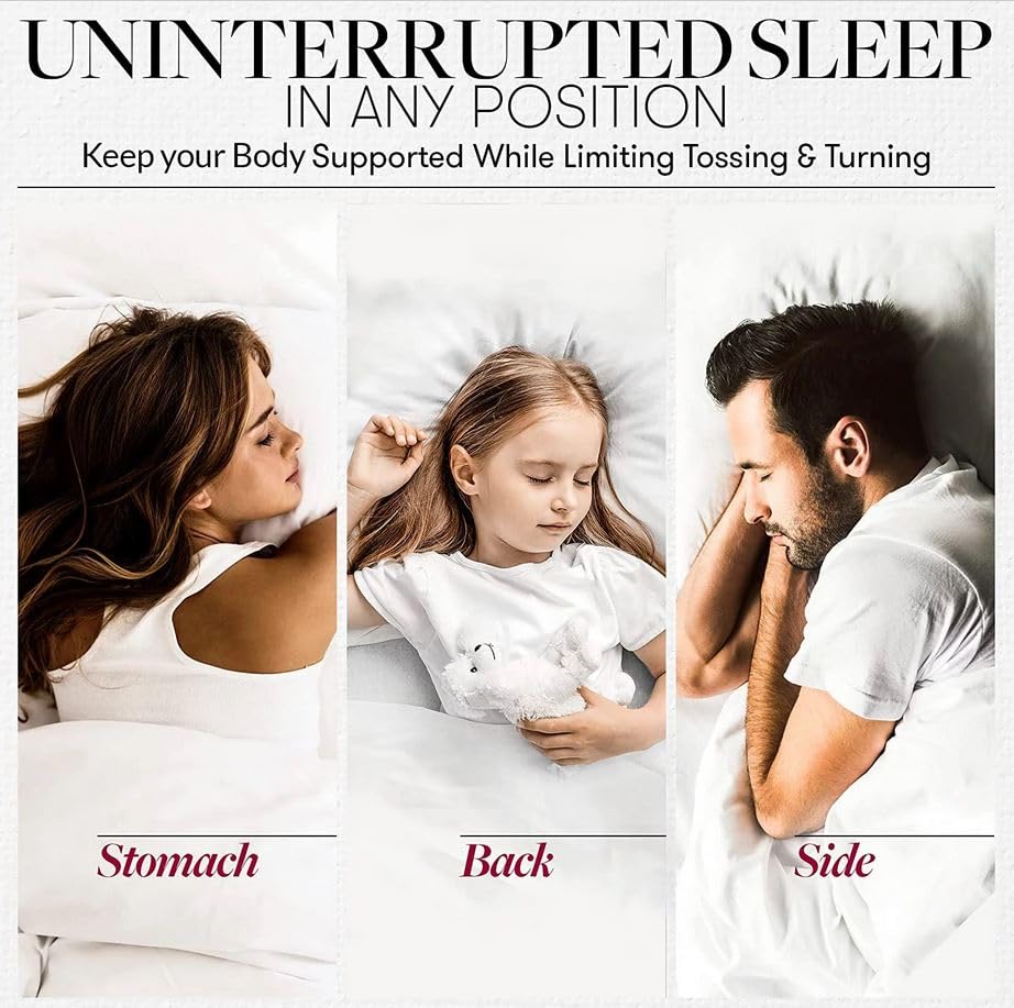 Bed Pillows Standard/Queen Size Set of 2 - Down Alternative Pillow for Sleeping F6851