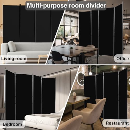 Room Divider, 6-Panel Folding Privacy Screen, Freestanding Partition G607