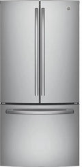 GE Appliances GWE19JSLSS ENERGY STAR 18.6 Cu. Ft. Counter-Depth French-Door Refrigerator-Stainless Steel