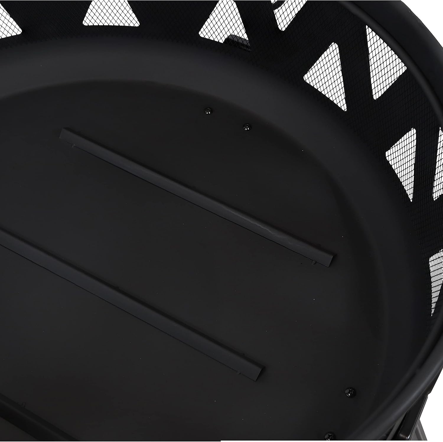 Steel Wood-Burning Fire Pit with Poker and Spark Screen C63927