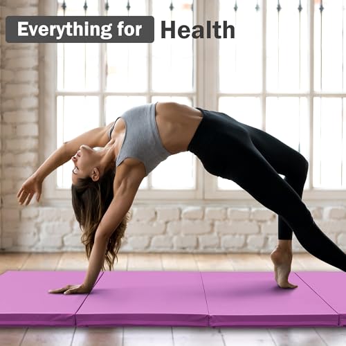 Folding Exercise Gymnastics Mat 4x10x3 Inch with Carrying Handles C40381
