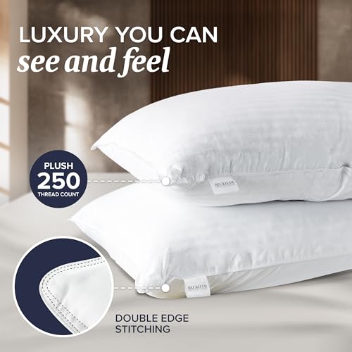 Bed Pillows Standard/Queen Size Set of 2 - Down Alternative Pillow for Sleeping F6851