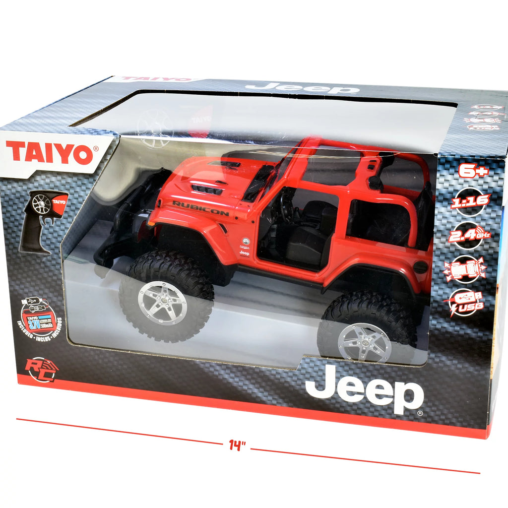 RC Truck Jeep Rubicon 1:16 Scale Remote Control Car with Rechargeable Battery V35788