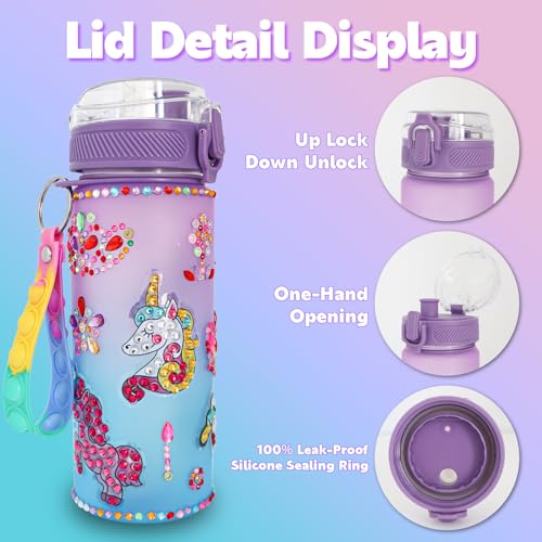 Gem Diamond Painting Water Bottle Kit for Girls L690