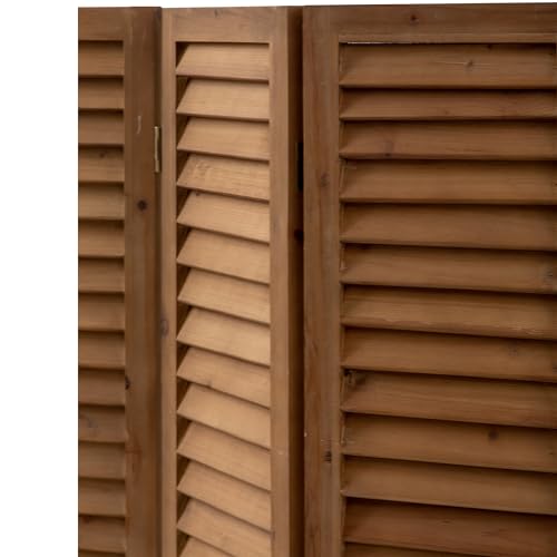 Wood Short Room Divider 3 Panel, 2.6 Ft Tall Folding Partition, White Freestanding Wall for Home Office O18628
