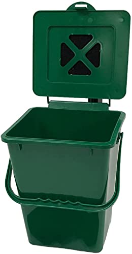 Kitchen Compost Pail, 2.4 Gallon, Green Q8441