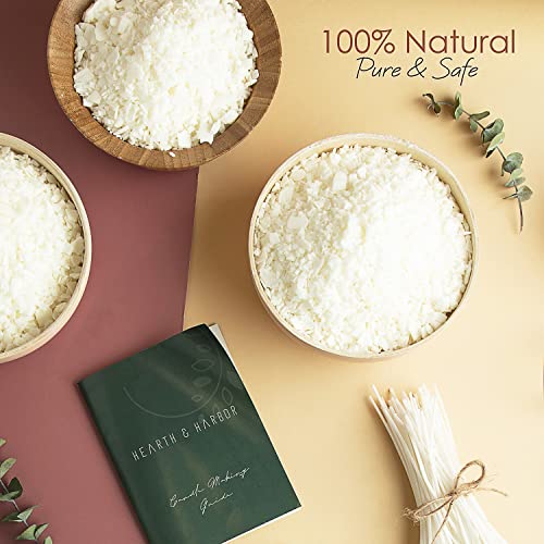 Soy Candle Wax for Candle Making, 30 lb Bag with Cotton Wicks and Wick Stickers M808