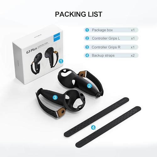 Controller Extended Grips for Meta Quest 3/Quest3S, Wireless Charging E603
