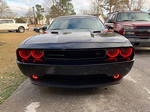 3-Inch Projector Fog Light Kit with Red LED Halo Ring X365459
