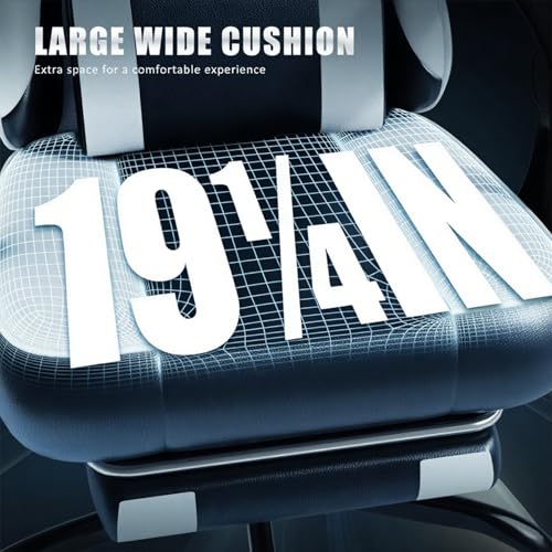 Ergonomic Leather Gaming Chair with Footrest and Lumbar Support B869
