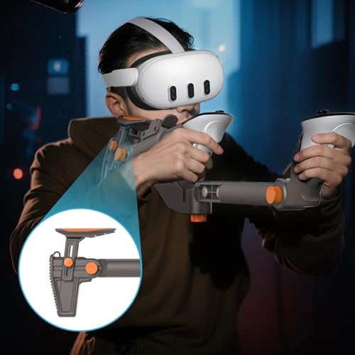 VR Gunstock for Quest 2 3 3S Pro – Adjustable FPS Controller Accessories with Magnetic Attachment N174248
