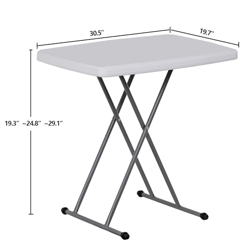 Portable 4 Foot Plastic Folding Table, Indoor Outdoor Heavy Duty, White Y15191