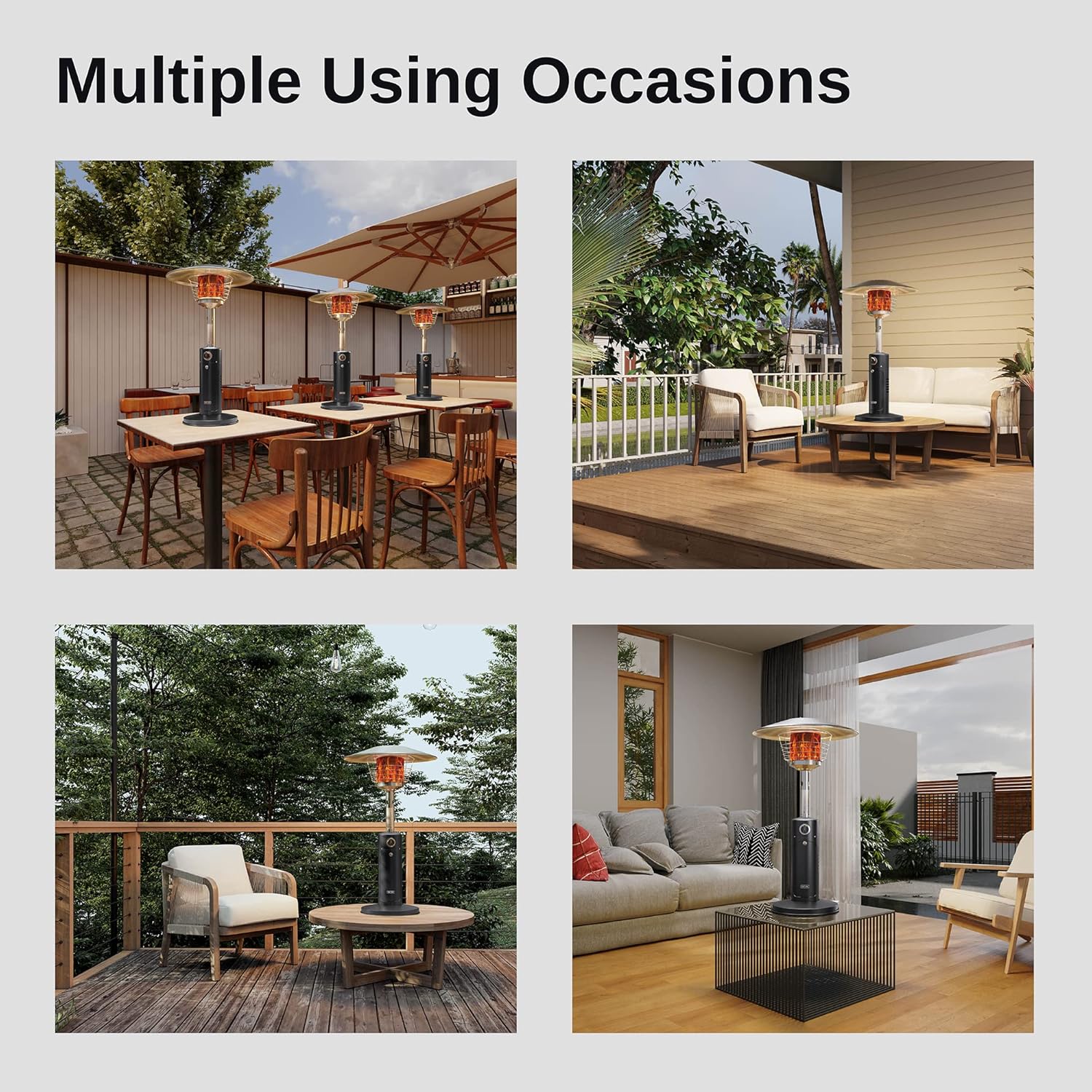Patio Heater, 11000 BTU Tabletop Outdoor Propane Heater with Stainless Steel Burner K297