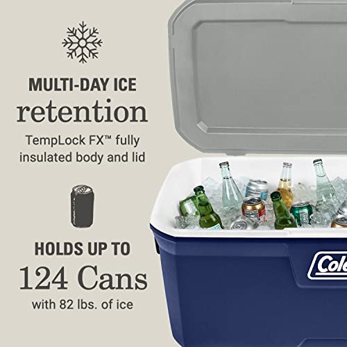 Insulated Portable Hard Cooler, Leak-Resistant, Keeps Ice up to 5 Days N135
