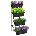 Raised Garden Bed 4 Tier Vertical Planter with Legs H80745