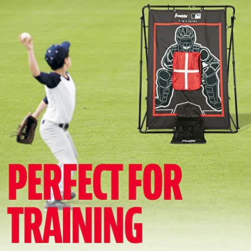 Baseball Pitching Target and Rebounder Net - 2-in-1 Pitch Trainer and Pitchback Net S812611
