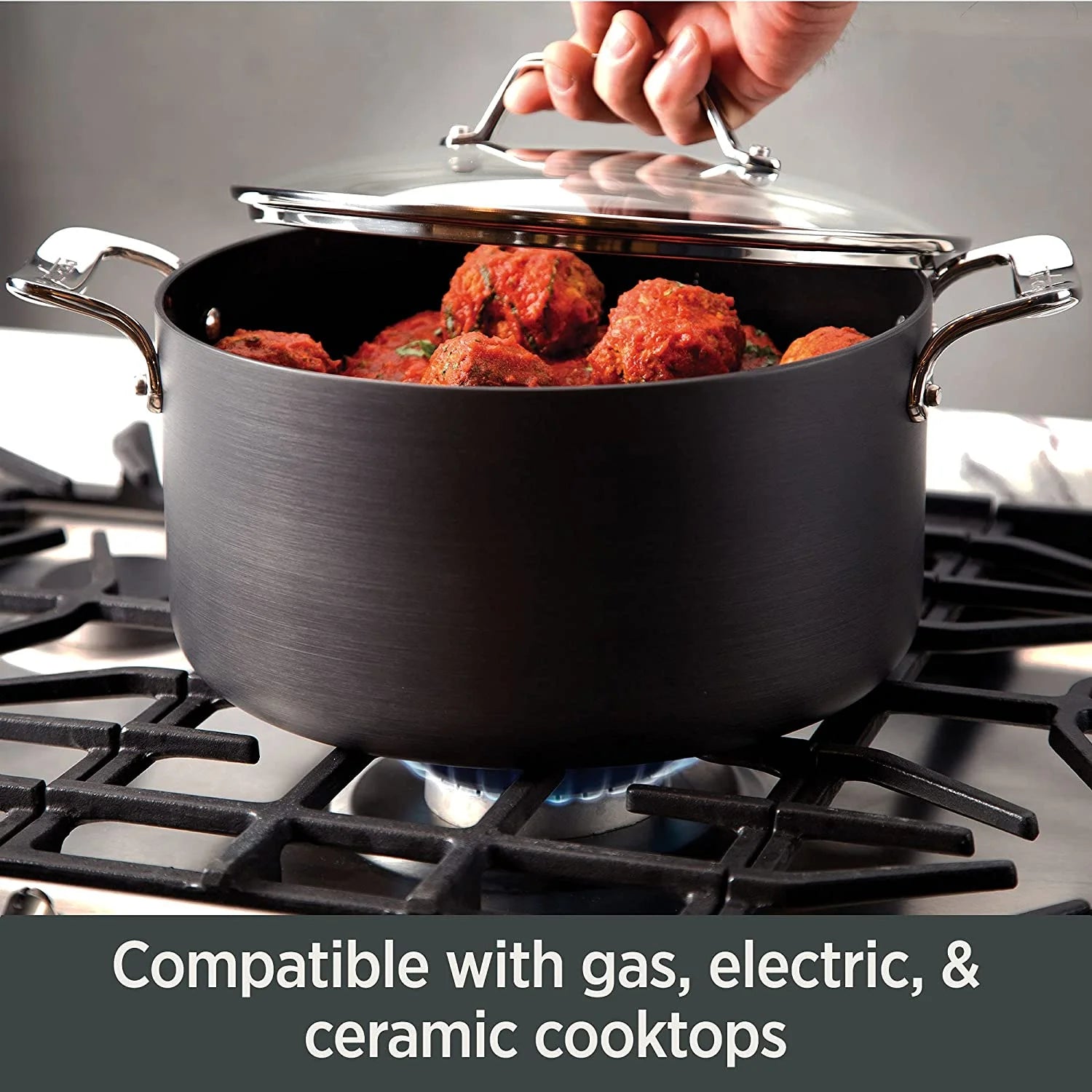 Hard Anodized Nonstick Fry Pan Set, 8.5 & 10.5 Inch I717