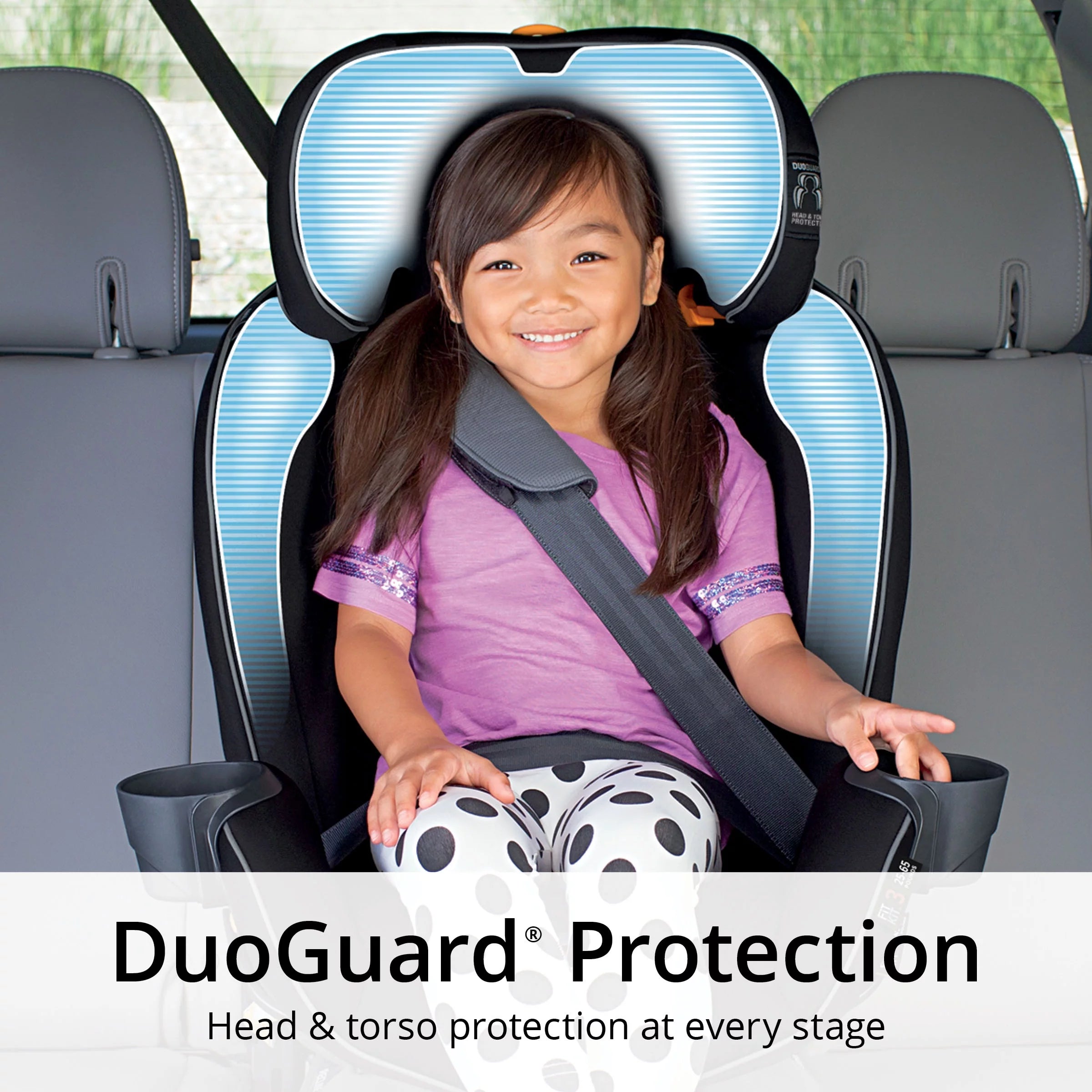 4-in-1 Convertible Car Seat, Navy/Purple Y1822