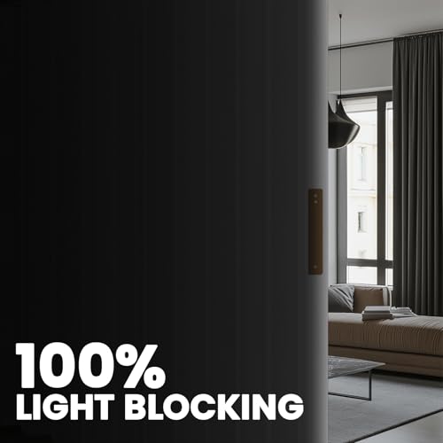 Blackout Accordion Room Divider Curtains with Ceiling Track for Bedroom Patio Sliding Door Q924855