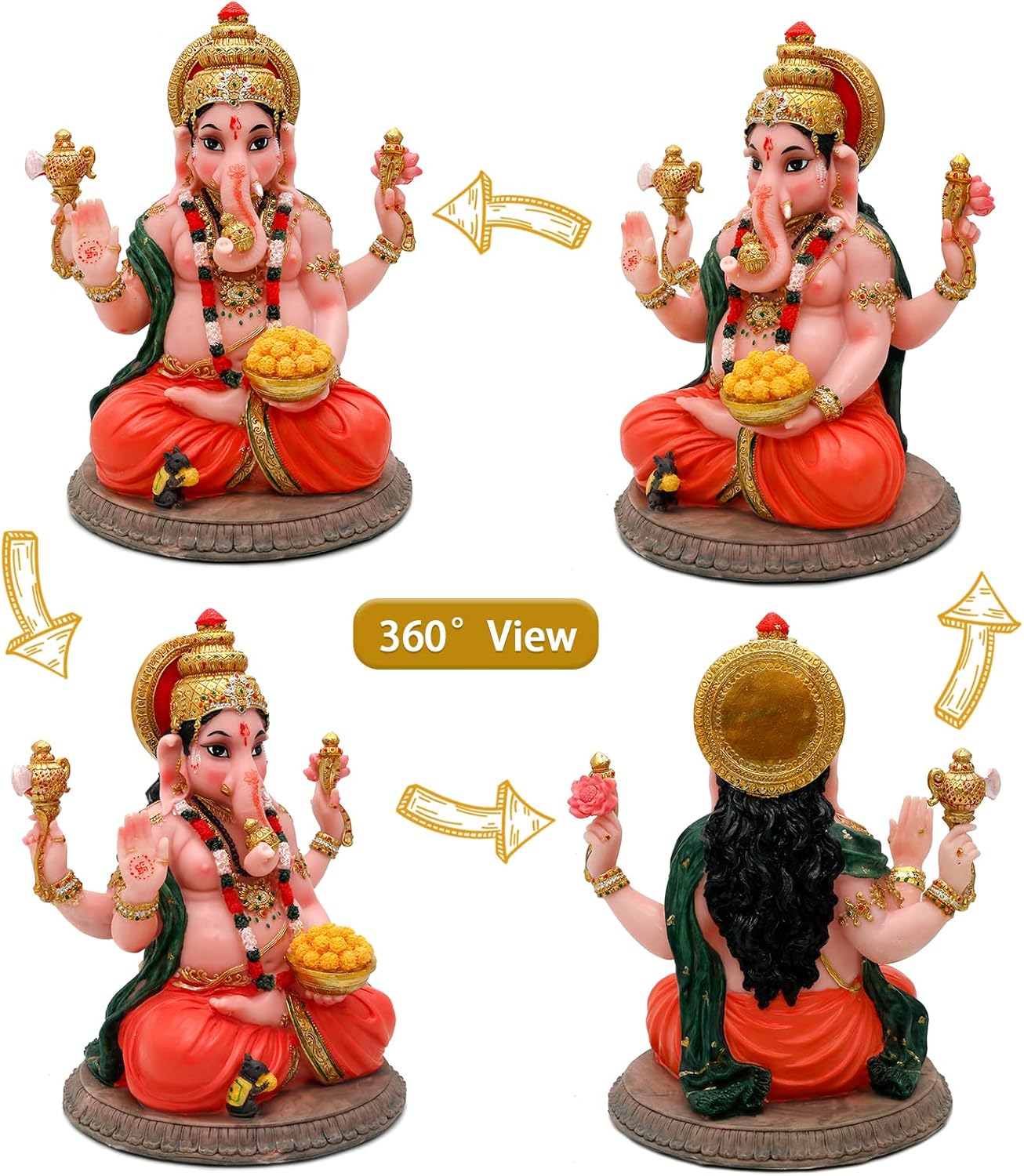 Ganesha Statue for Home Temple Pooja Decor S554