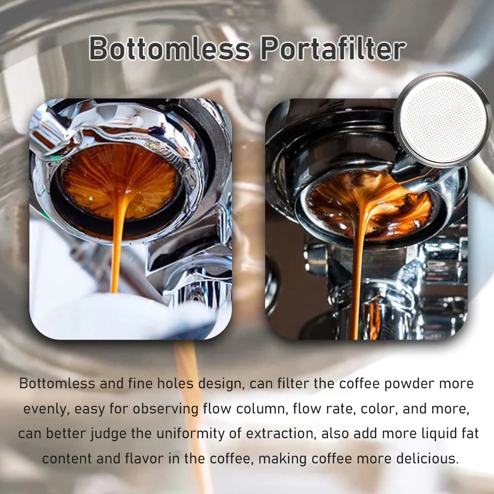 Stainless Steel Bottomless Portafilter with Wooden Handle P328782