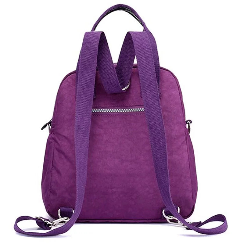 Women's Lightweight Nylon Tote with Multi-Pockets U657627