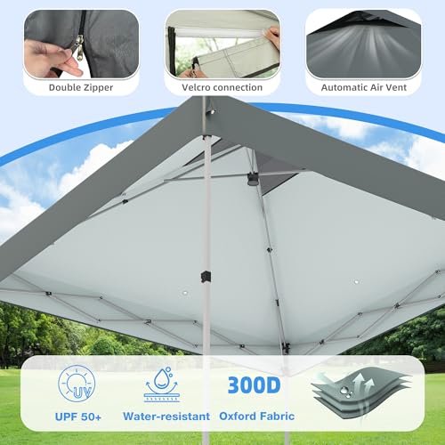 Pop Up Canopy Tent 10x10 with Mosquito Netting and Zipper Doors Q33413
