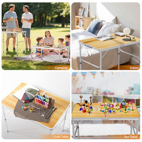3ft Aluminum Folding Camping Table with Carrying Handle O3096