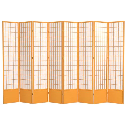7 ft. Tall Window Pane Shoji Screen Room Divider, 3 Panels, White S15216