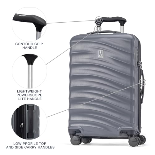 Hardside Expandable Carry-On Luggage with 8 Spinner Wheels and TSA Lock Q7052