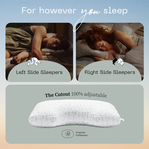 Adjustable Queen Bed Pillow, Cross Cut Memory Foam, Medium Firm for Side and Back Sleepers O458