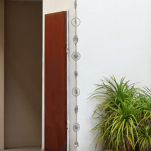 Metal Pinwheel Rain Chain for Gutters Downspouts D1428