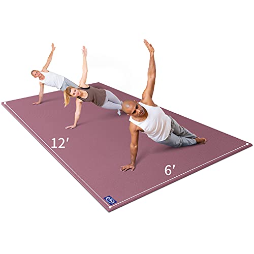 Extra Large Yoga Mat 12x6 ft, Non-Slip, Thick for Home Workout C117068