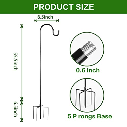 Outdoor Garden Shepherds Hooks 35 Inch Metal Stakes for Solar Lights T987