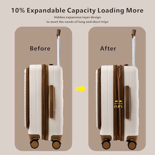 Expandable Hardside Carry-On Luggage with Spinner Wheels and TSA Lock Y87100