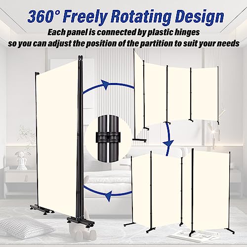 Room Divider 6ft 3 Panel Portable Fabric Partition Screen D7135