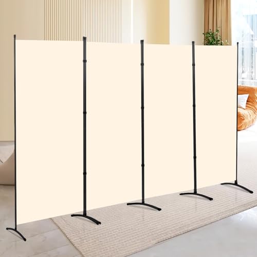 Room Divider Screen 3 Panel Folding Partition with Metal Frame, Grey N348